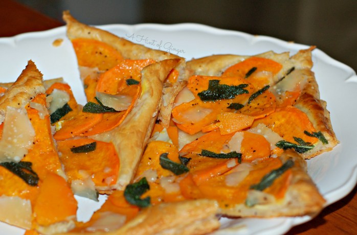 Butternut Squash Tart with Fried Sage and Shave Parmesan