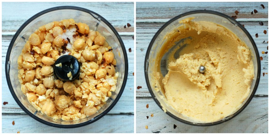 Chickpea Spread - Before and After