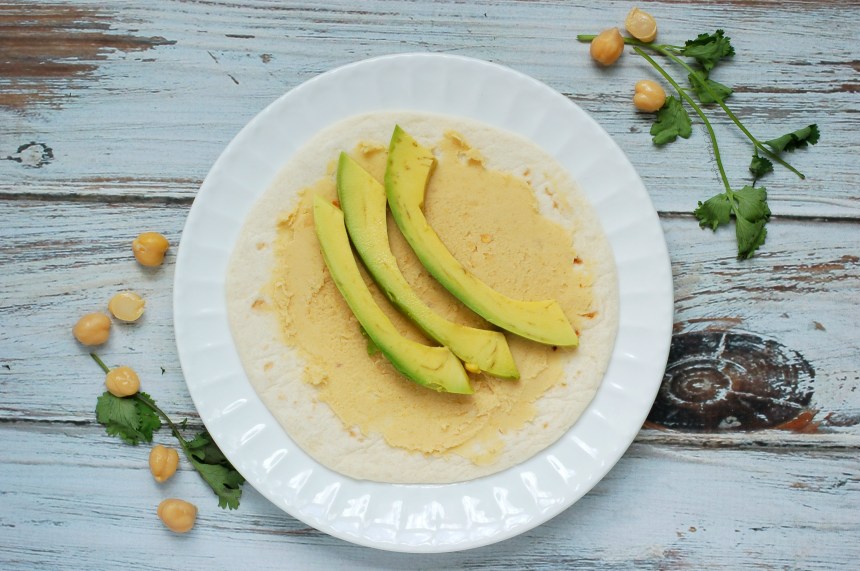 Veggie Wrap with Chickpea Spread and Cucumber Salsa 2