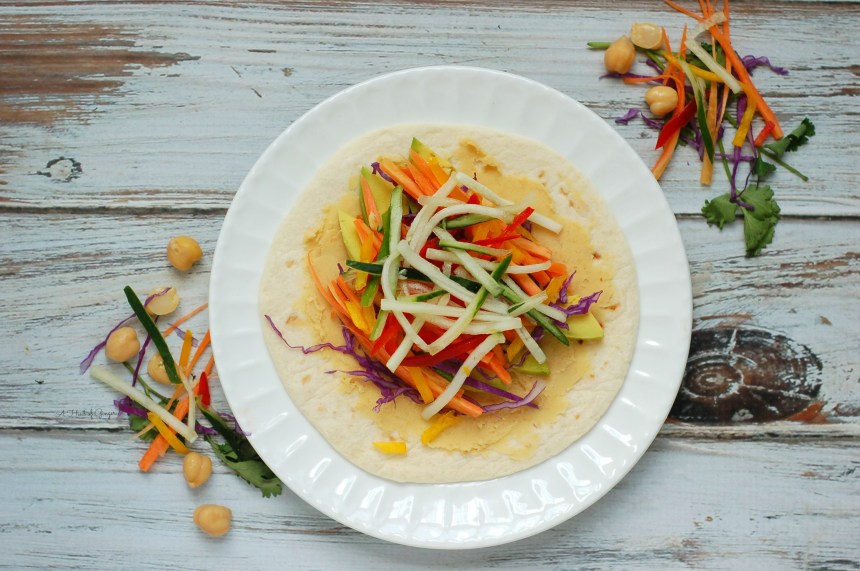 Veggie Wrap with Chickpea Spread and Cucumber Salsa 6